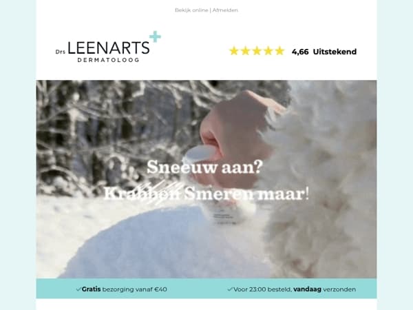 Sneeuwpret buiten, huidstress binnen ❄️