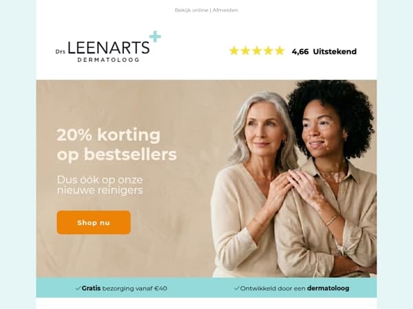 Laatste dag 20% korting op alle bestsellers ☀️