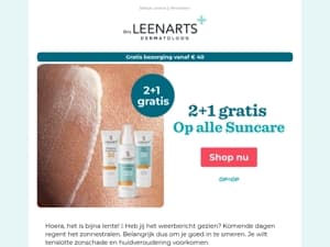 Nu 2+1 gratis op alle Suncare 🔆