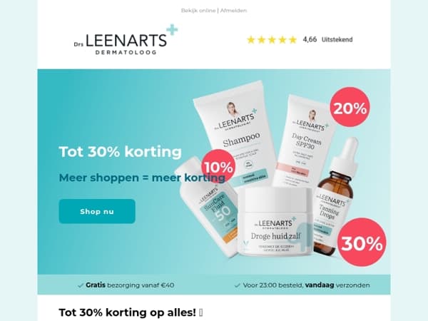 Tot 30% korting op je huidhelden! 🧴
