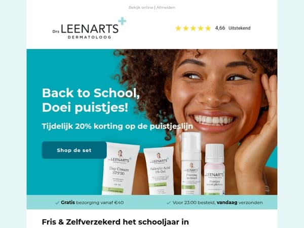 Tijdelijk 20% korting op dé routine voor puistjes💙