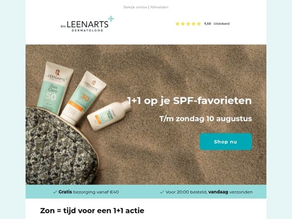 Eindelijk zon! Tijd voor 1+1 Suncare ☀️