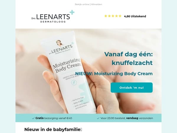 Nieuw voor de allerkleinste: Moisturizing Body Cream ❤️