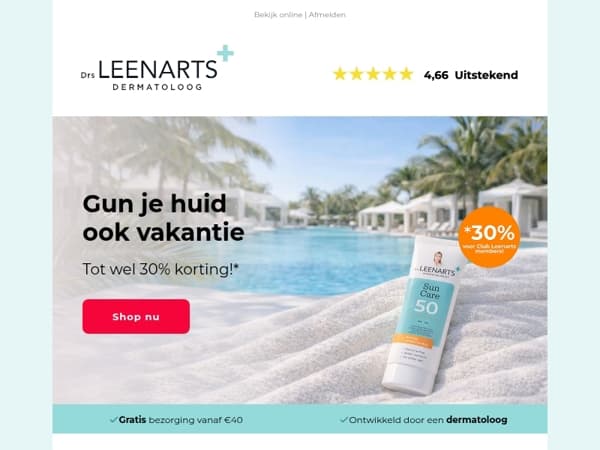 Krijgt jouw huid ook vakantie?