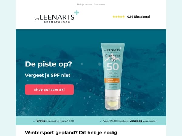 Wintersport? Vergeet je Suncare Ski niet ❄️