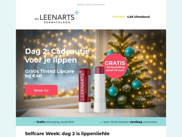 Dag 2: gratis Tinted Lipcare bij €40 💋