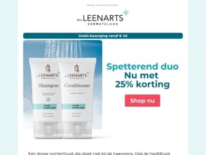 25% korting op shampoo en conditioner 🚿