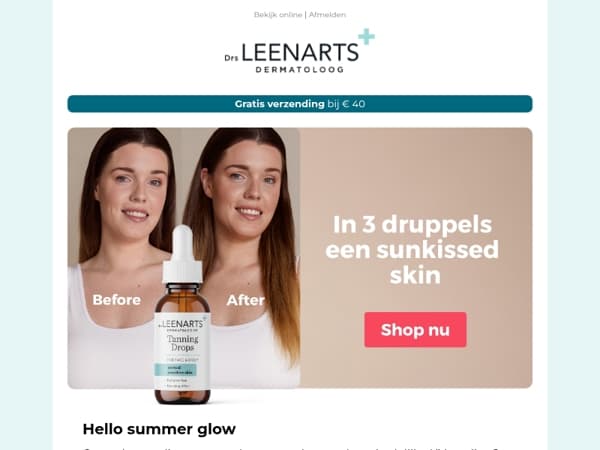 NIEUW product! Parfumvrije Tanning Drops 🎉