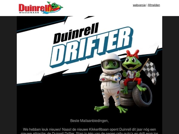 Nog een nieuwe attractie in 2026: Duinrell Drifter