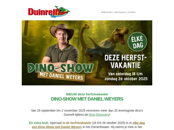 NIEUW: Dino-Show met Daniel Weyers