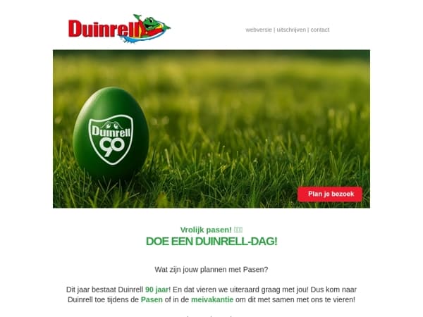 🌷🐰 Vrolijk Pasen! Kom je ook naar Duinrell?