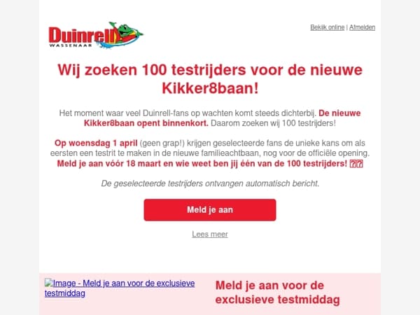 Wij zoeken 100 testrijders voor de nieuwe Kikker8baan 🐸