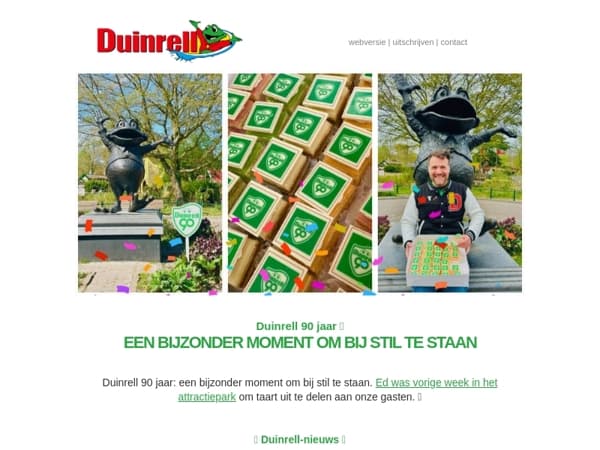 Duinrell 90 jaar: een bijzonder moment om bij stil te staan 🐸