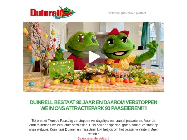 🌷🐰We hebben 90 paaseieren verstopt op Duinrell. 