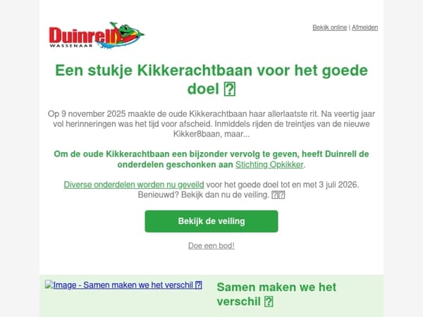 Kikkerachtbaan veiling 🐸