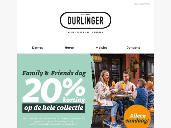 20% korting op alles!