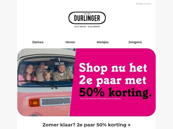 Zomer klaar? 2e paar 50% korting ☀️