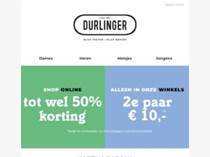 KORTING TOT 50%