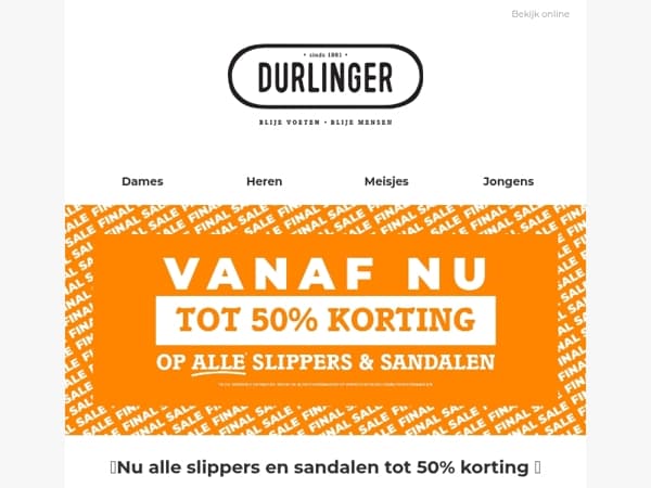🔥Nu alle slippers en sandalen tot 50% korting 🔥