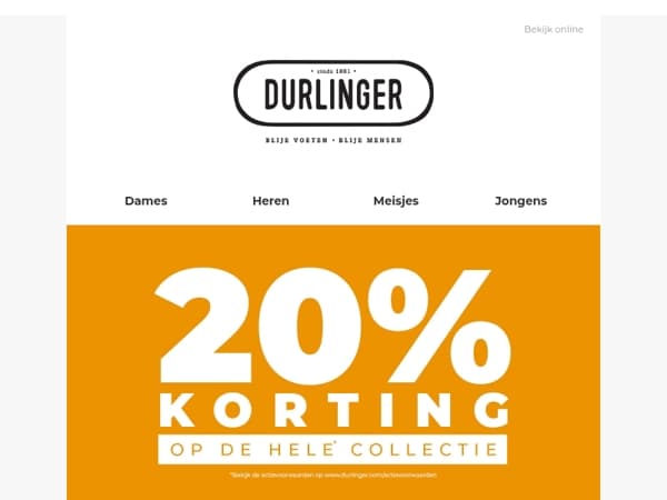 Tijd om te stralen: 20% op alle schoenen ✨