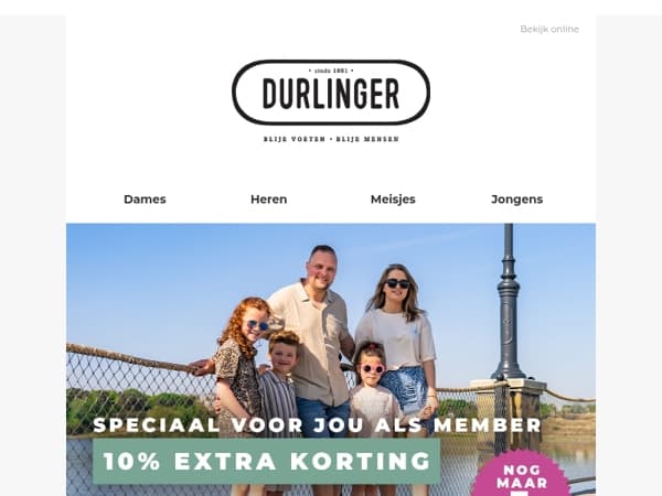 vergeet je 10% extra korting niet!