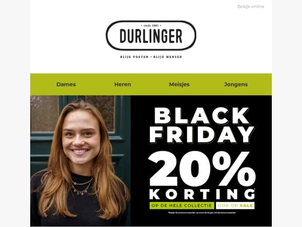 20% korting op schoenen in jouw maat!