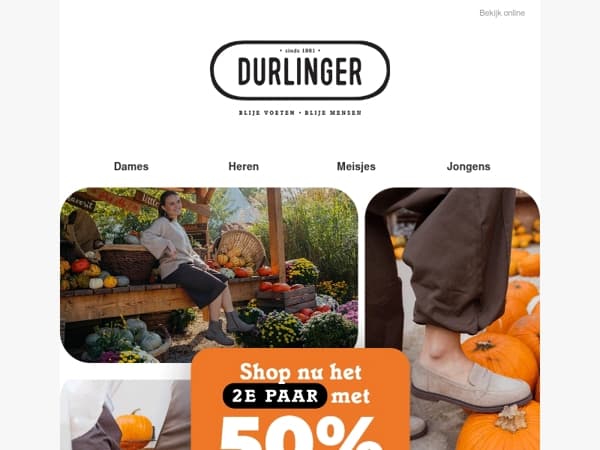 Samen shoppen: 2e paar 50% korting 🤎