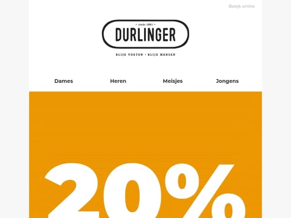 20% korting op de hele collectie!