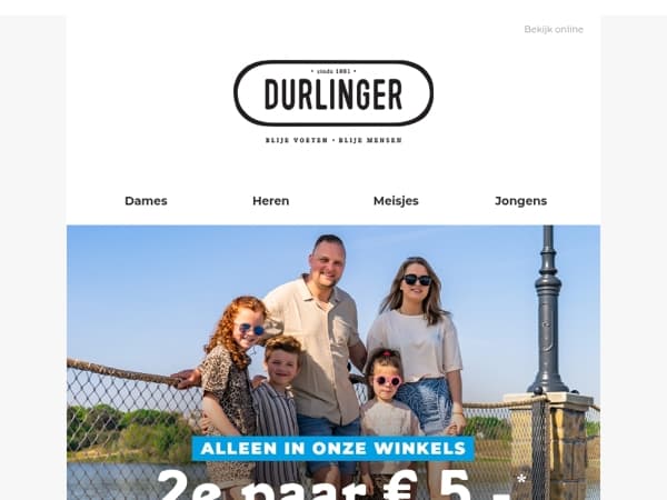 Shop nu: 2e paar 5 euro!