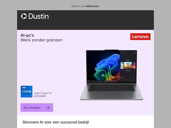 Werk efficiënter met een Lenovo AI-pc