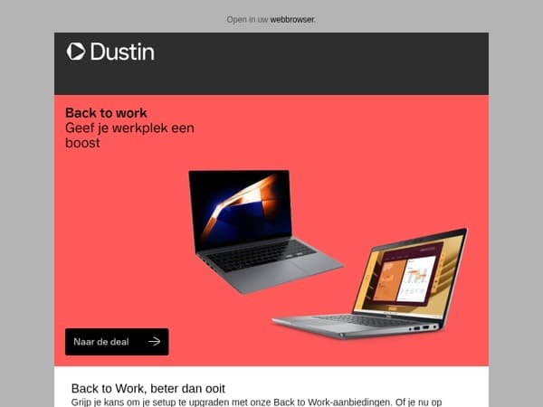 Back to Work - Exclusieve techdeals