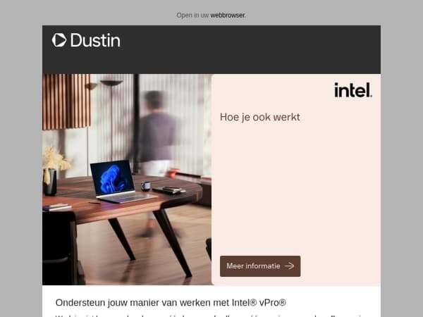 Ondersteun jouw manier van werken met Intel® vPro®