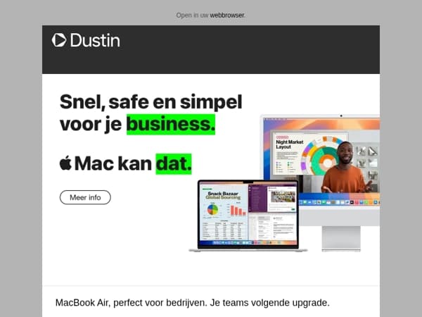 MacBook Air al verkrijgbaar vanaf € 740 bij inruil*