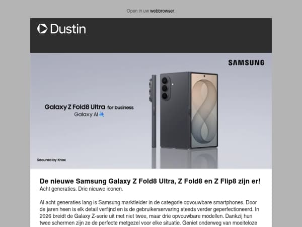 De nieuwe Samsung Galaxy Z Fold8 Ultra, Z Fold8 en Z Flip8 zijn er!