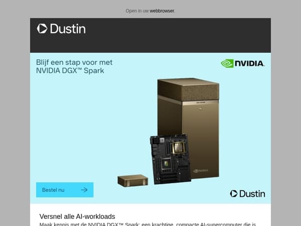 Blijf een stap voor met de nieuwe NVIDIA DGX™ Spark
