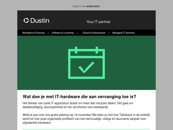 Uitnodiging: Wat gebeurt er met je oude IT-apparatuur?