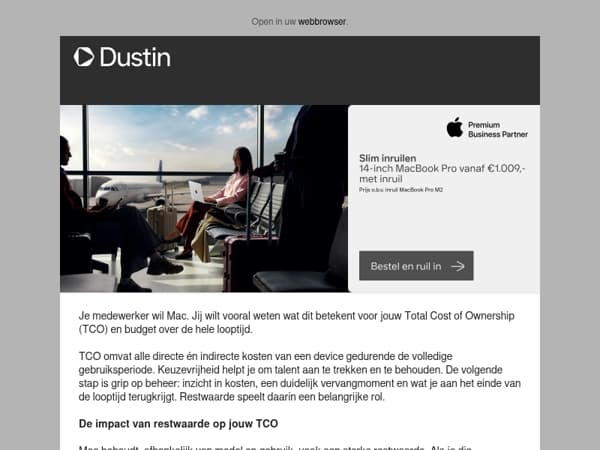 Lagere TCO met Apple devices en sterke restwaarde