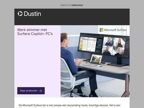 Werk slimmer met Surface Copilot+ PC’s
