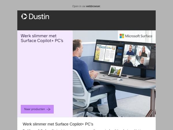 Werk slimmer met Surface Copilot+ PC’s