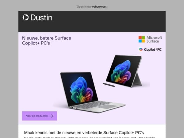 De nieuwe Surface Copilot+ PC's zijn binnen