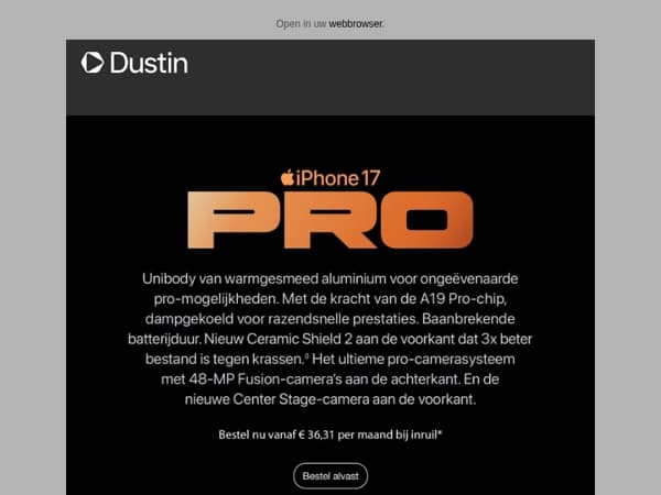 Ontdek de nieuwe iPhone 17 Pro