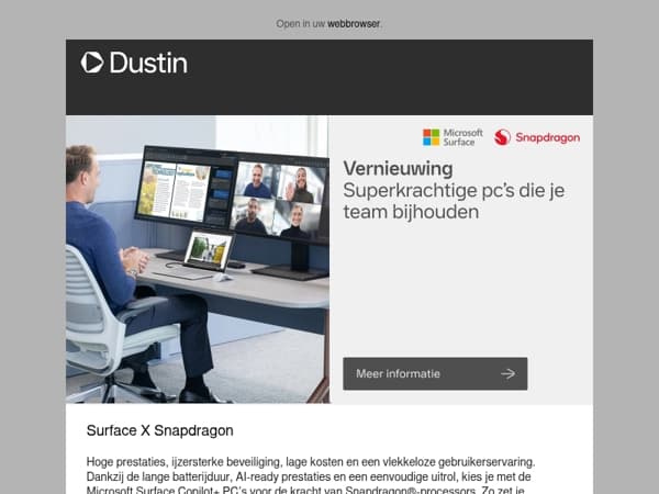 Kracht en snelheid voor je volledige werkdag​