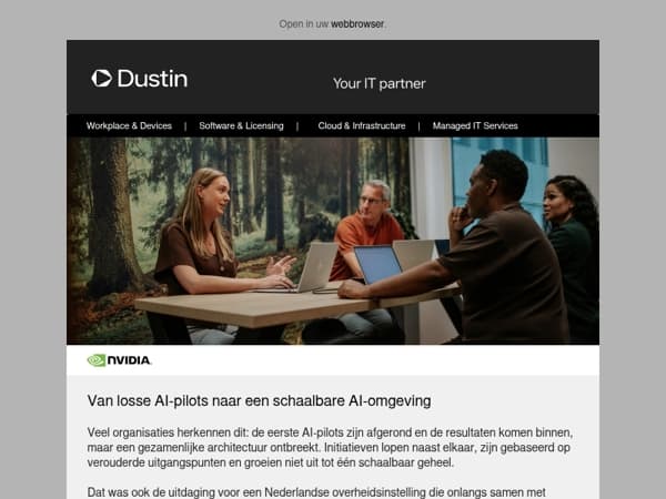 Van losse AI-pilots naar een schaalbare AI-omgeving
