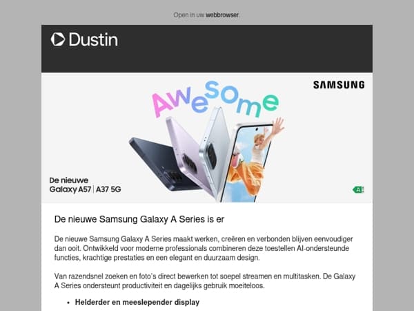 Ontdek de nieuwe Samsung Galaxy A Series