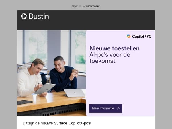 Drie nieuwe Copilot+-PC's van Microsoft Surface