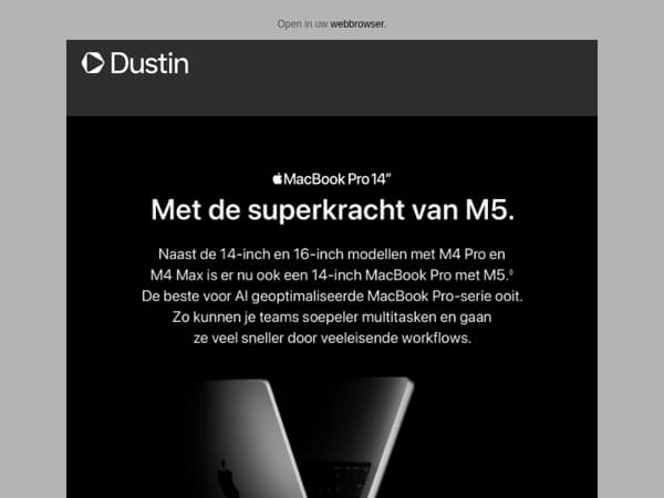 MacBook Pro — Met de superkracht van M5.