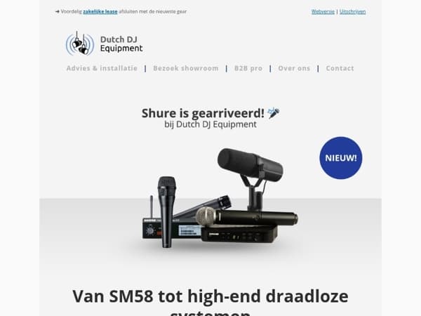 Nieuw bij Dutch DJ Equipment: Shure! 🎤