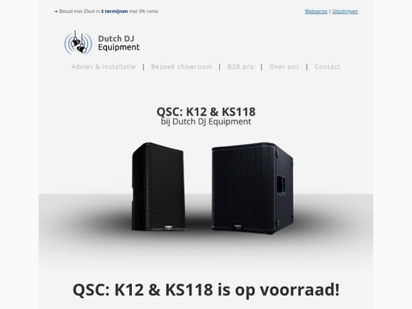 QSC K12 Speaker & KS118 Sub – Direct uit voorraad leverbaar!