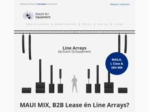 MAUI MIX op voorraad + B2B lease en onze line arrays!