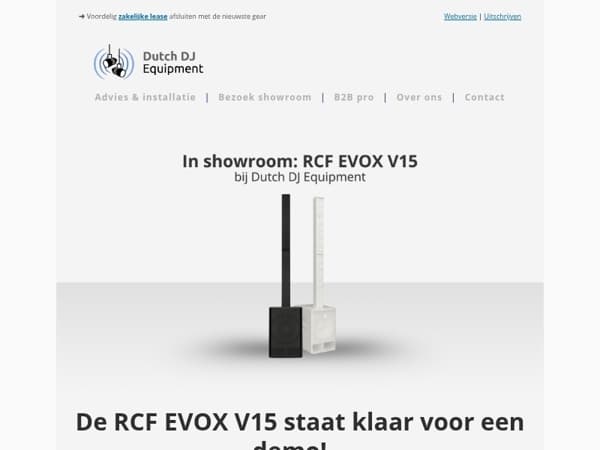 De RCF EVOX V15 staat klaar voor demo! 🤩